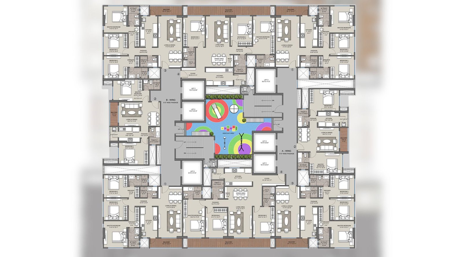Antariksh-Alpha-Amenities-Typical-Floor-Plan